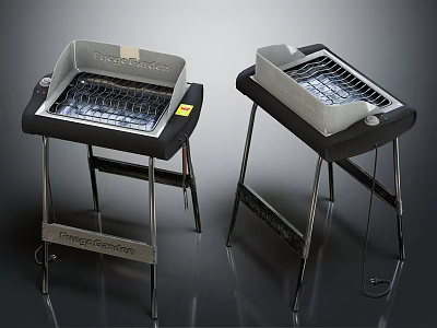 Portable Outdoor Grills With Metal Grates And Sturdy Stands For Barbecue Cooking 3d model