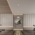 Modern Fitness Gym Interior With Exercise Bikes Treadmills And Storage Cabinets In Bright Space