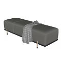 Modern Bed End Stool Sofa Bench Footrest Bed End Stool 3d model