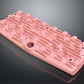 Pink Metal Automotive Cylinder Head Engine Part With Multiple Cooling Holes