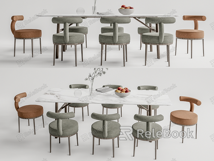 Modern Dining Table and Chair Combination Dining Table and Chair model