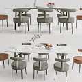 Modern Dining Table and Chair Combination Dining Table and Chair 3d model