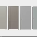 Modern Interior Hinged Doors With Various Sleek Designs And Color Options 3d model