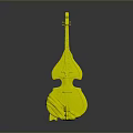 Traditional Orange Stringed Musical Instrument With Golden Accents White Fabric And Red Tassels