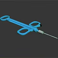 Ergonomic Blue Medical Device With Ring Handles And Slender Probe For Medical Use