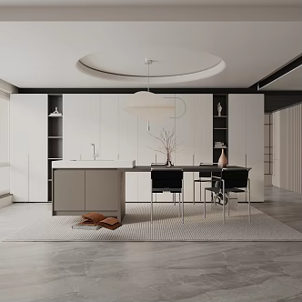 Modern table combination 3d model
