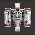 Turret Turntable Railgun Sci-fi Tower Defense Game Tower Defense Sci-fi Turret Game Turret Game Battery 3d model