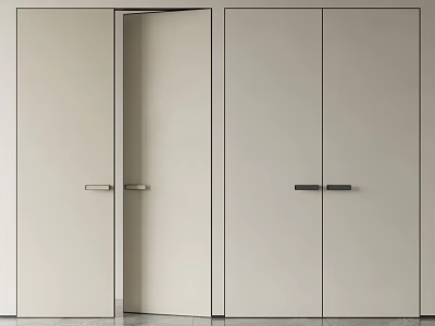 Minimalist Sliding Swing Door Design For Home Interiors 3d model