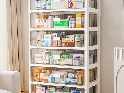 Nordic Simple Bookcase Rack Storage Cabinet Medicine Box model