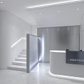 Modern Front Desk Lounge Front Desk 3d model