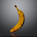Fresh Ripe Banana With Orange Peel And Natural Spots For Daily Use