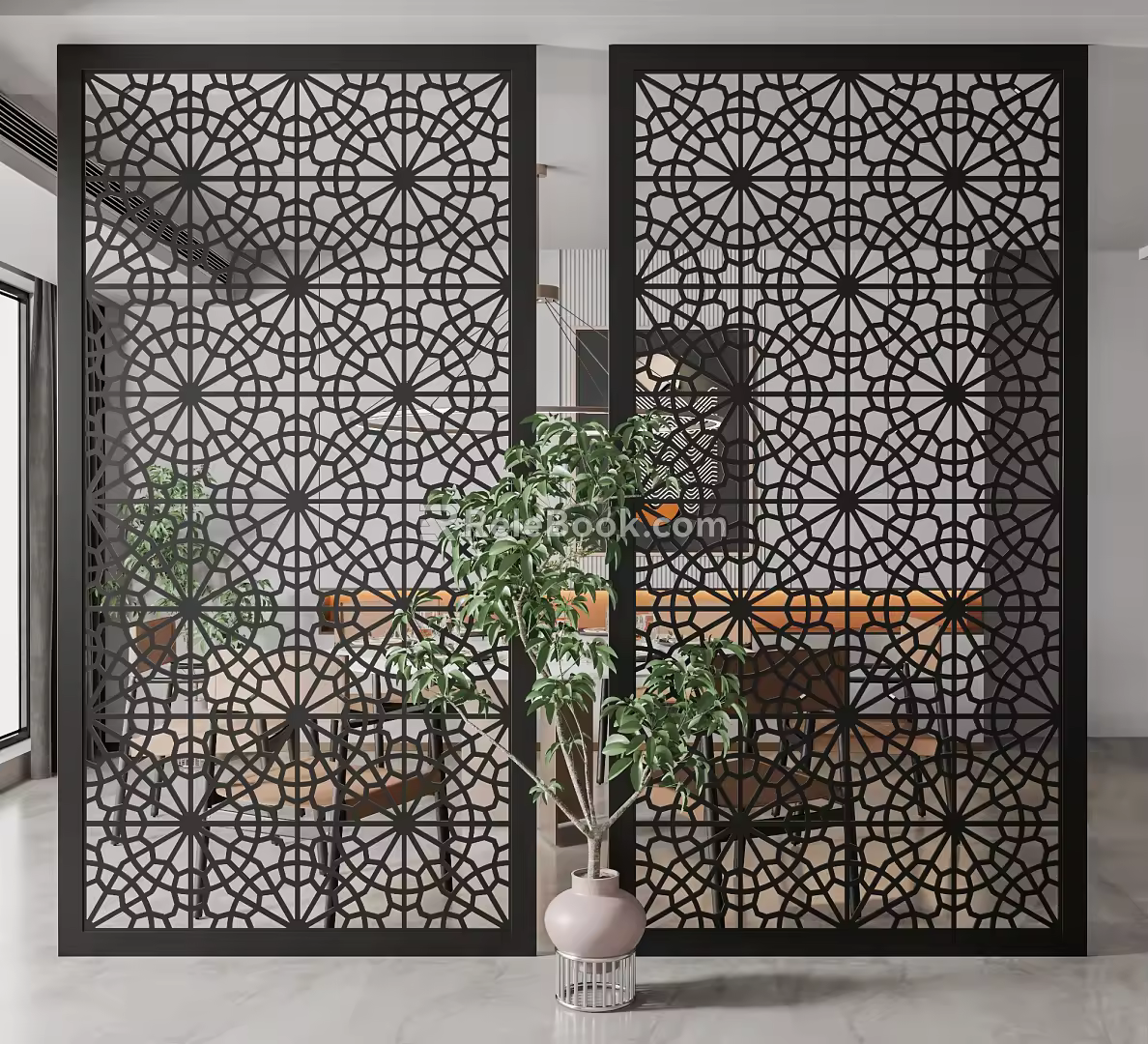 New Chinese-style partition screen partition 3d model