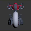 Futuristic Motorcycle Design With Red Black Color And Large Sleek Wheels
