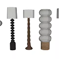 Floor lamp Wooden floor lamp 3d model