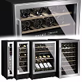 Modern Stainless Steel Wine Cooler With Glass Door And Wine Bottle Storage