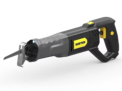 SHURTEK Reciprocating Saw Professional Hardware Tool With Ergonomic Handle And Gray Yellow Design 3d model