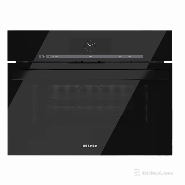 Midea Black Modern Kitchen Oven With Digital Display And Control Panel 3d model