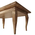 Solid Wood Dining Table With Classic Design And Elegant Carved Legs 3d model