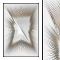 Elegant Modern Photo Frame With Geometric Lines And Metallic Texture Design