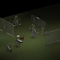 Professional Fitness Equipment Collection With Glass Partitions And Multiple Training Machines Setup