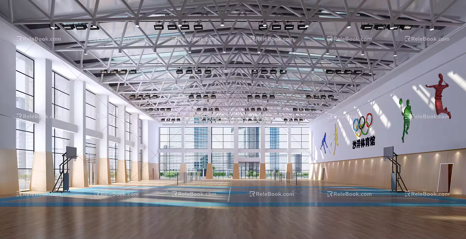 modern gymnasium 3d model