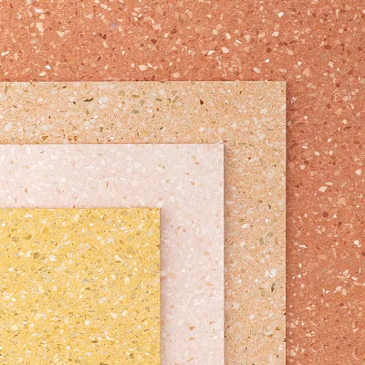 Various Colored Terrazzo Panels With Natural Aggregates For Interior Design 3d model