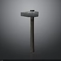 Industrial Grade Construction Hammer With Metal Head And Wooden Handle