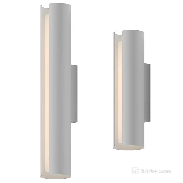 Modern Wall Mounted Lamps With Cylindrical Design And Soft Lighting 3d model