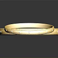 Elegant Shiny Golden Bracelets With Small Decorations On Dark Reflective Background