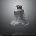 Intricate Bell Shaped Sculpture Carving With Detailed Metal Patterns And Top Decoration