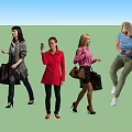 Many characters 3d model