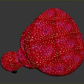 Artistic Red Mushrooms With White Spots And Green Stems In Various Sizes