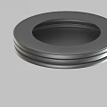 Circular Metal Component With Multi Layer Structure And Smooth Surface Design 3d model