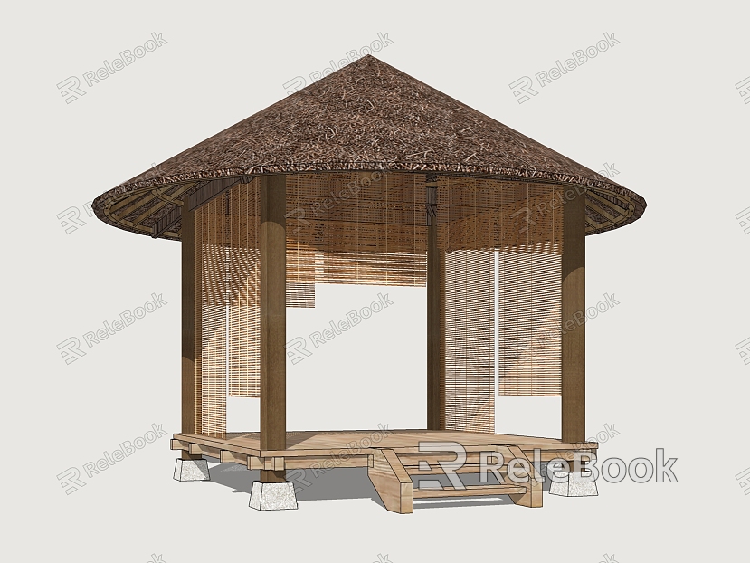 Thatched Pavilion Leisure Gazebo Holiday Gazebo model