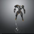 Futuristic Mechanical Sci fi Robot Character Design With Metallic Structure And Details 3d model