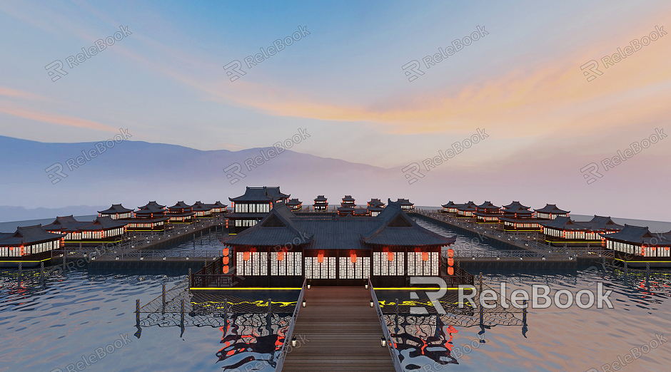 Chinese ancient building model