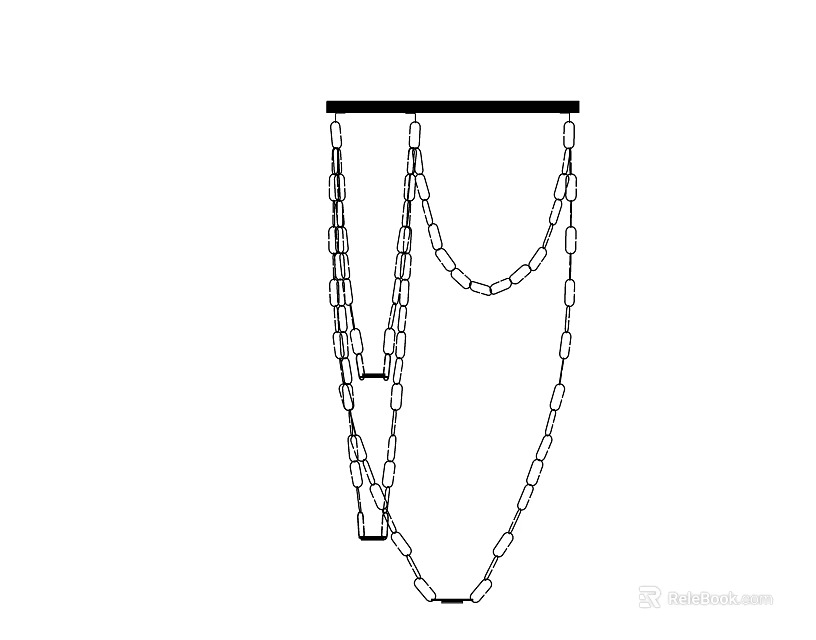 Modern Chandelier With Multiple Chains And Layered Design For Interior Decoration 3d model