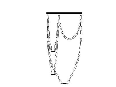 Modern Chandelier With Multiple Chains And Layered Design For Interior Decoration 3d model