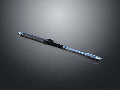 Adjustable Telescopic Household Tool With Black Grip And Silver Extendable Pole For Daily Use 3d model