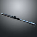 Adjustable Telescopic Household Tool With Black Grip And Silver Extendable Pole For Daily Use 3d model