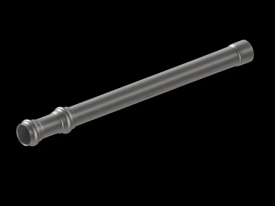 Durable Industrial Metal Pipe With Cylindrical Structure And Fitted Connecting Ends 3d model