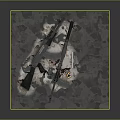 Tactical Modern Assault Rifle With Magazines Clips And Gear Layout