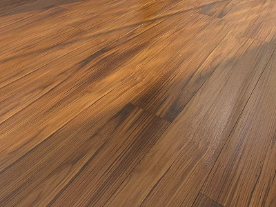 Natural Grain Wooden Flooring With Warm Brown Tone And Glossy Surface Finish 3d model