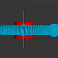Hardware Tools Blue Gear and Yellow Rod Precision Mechanical Parts for DIY Projects