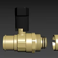Brass Ball Valve With Black Handle And Red Indicator For Plumbing Applications