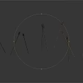 Ancient Metal Arrows With Sharp Points Arranged In Scattered Pattern As Traditional Weapon