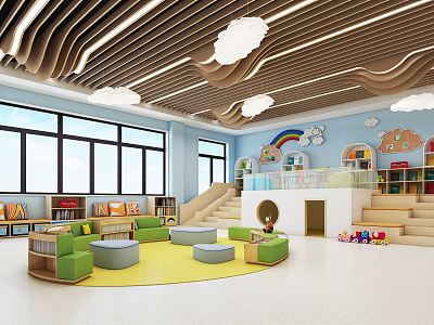 Modern Kindergarten Reading Room model