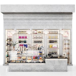 Modern Display Cabinet Dessert Bakery Food Fresh-keeping Cabinet Bread Freezer Bar Counter Decorative Rack Storage Rack 3d model