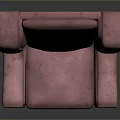 Stylish Pink Velvet Wingback Armchair With High Back And Wooden Legs