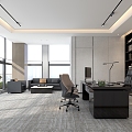 modern office leadership office 3d model